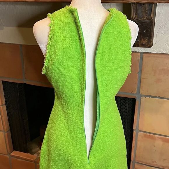 ZARA TEXTURED DRESS NEON GREEN, Bloggers favorite, S! - Picture 7 of 8